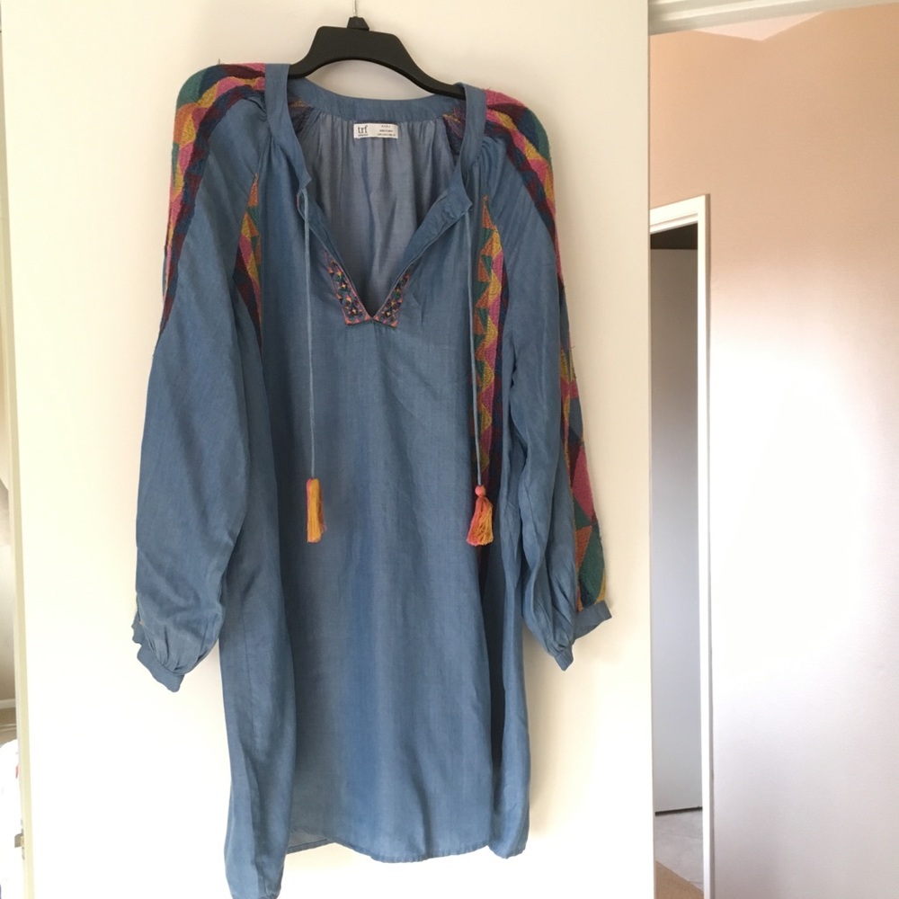 Zara chambray tunic dress